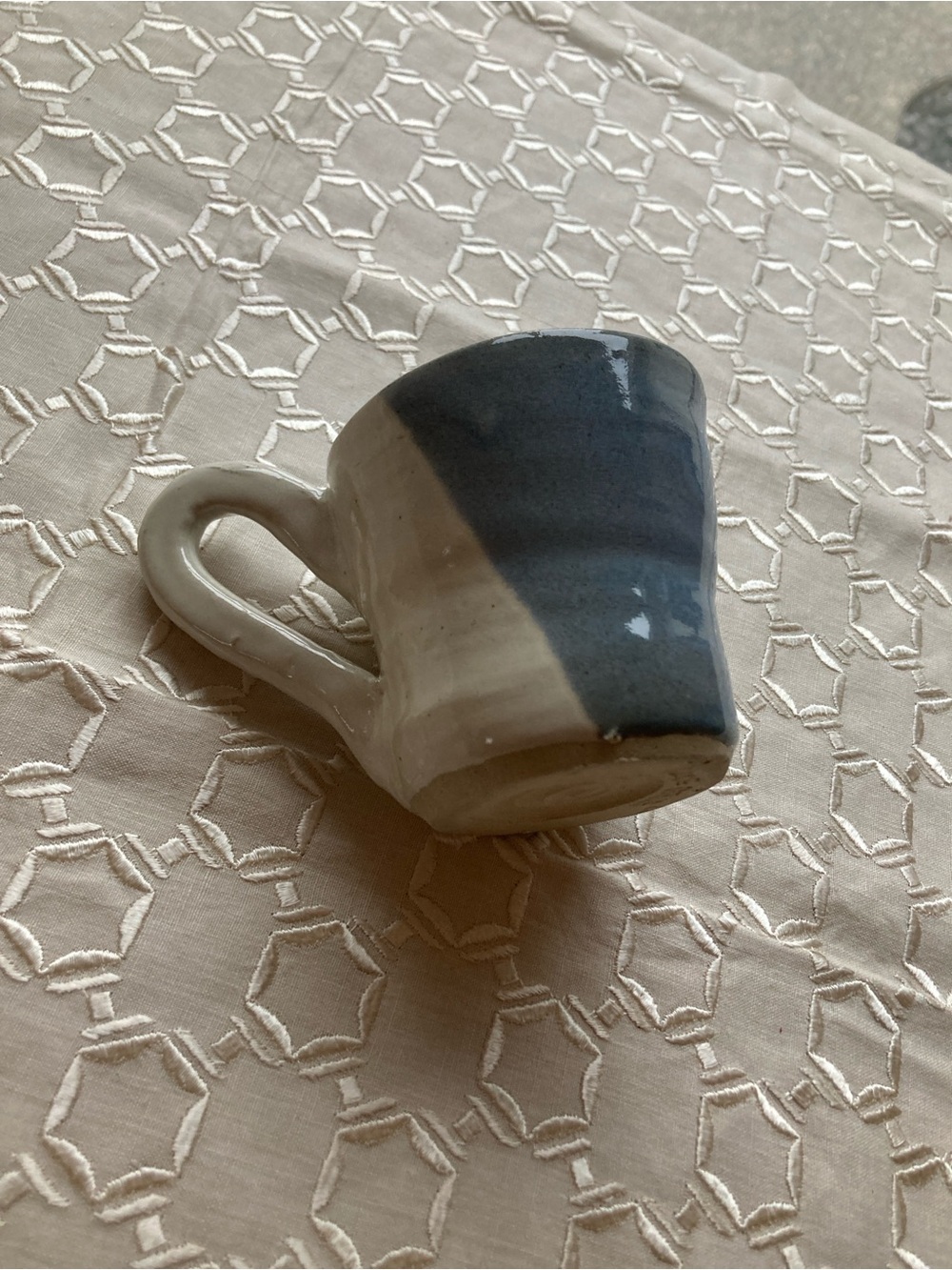 Hand Crafted Blue and White Ceramic Mug